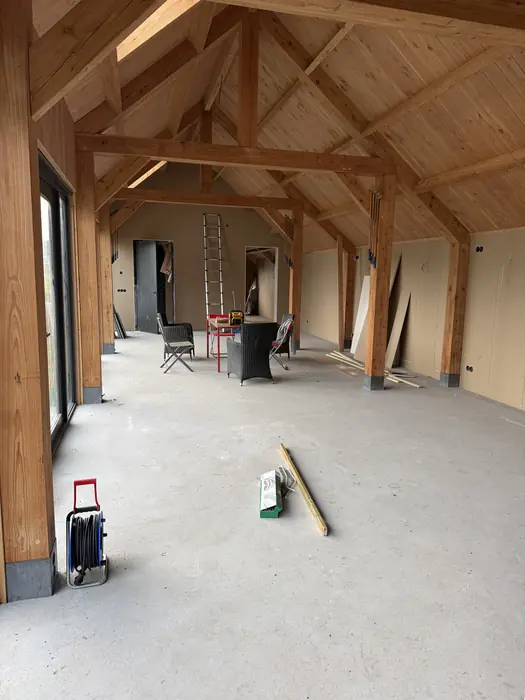 Verbouwing met houten spanten